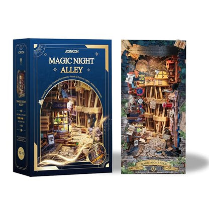 Book Nook Magic Night Alley DIY Miniature House Kit for Adults - color: Magic Night Alley
