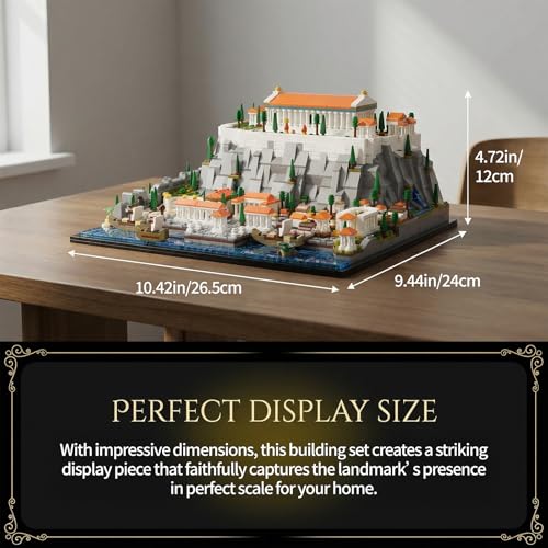 Acropolis of Athens Building Block Set 1752 PCS Greek Architecture Building Set Famous Landmark Parthenon Temple Model Kit Gift for Adults Teens
