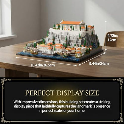Acropolis of Athens Building Block Set 1752 PCS Greek Architecture Building Set Famous Landmark Parthenon Temple Model Kit Gift for Adults Teens
