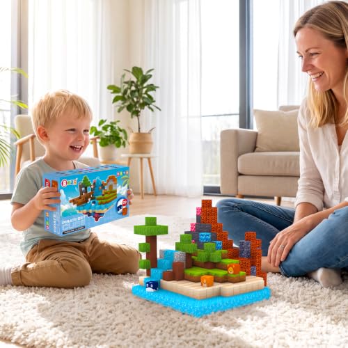 Bmag 248Pcs Pirate Adventure World Magnetic Building Blocks for Kids - size: 248 PCS