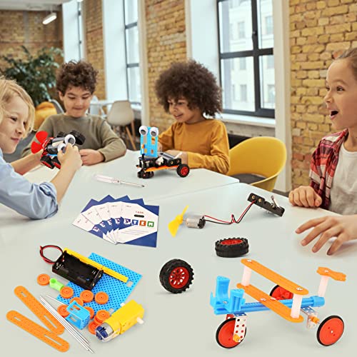 STEM Science Kits for Kids 8-12, 5-in-1 STEM Toy Engineering Motor Car Kits