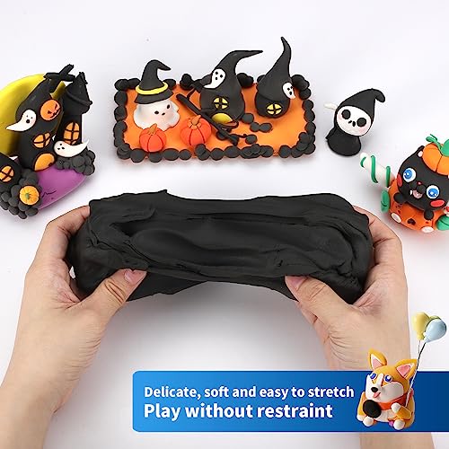 ifergoo 100g Black Air Dry Clay, 3.5oz DIY Creative Modeling Clay for Kids - color: Black/100g