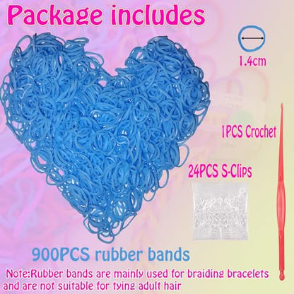 Loom Rubber Band Refill, Light Blue 900 Pcs. - color: Light Blue