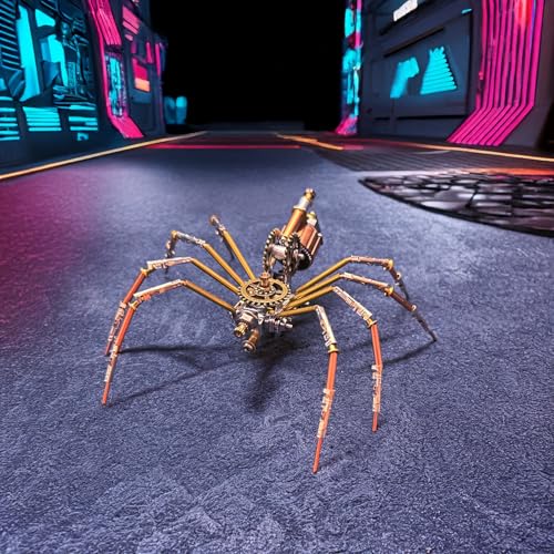 Mechanical Insect Bug Spider Sculpture, Metal Model Kits, Adult Hobby Kits for Men,Arts & Crafts,DIY Projects Metal Building Mens Birthday Gift, Fun (Mechanical Spider C) - style: Mechanical Spider C