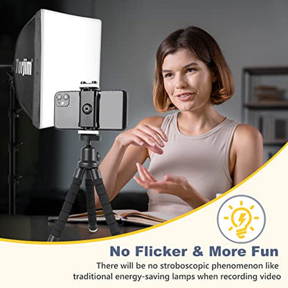 Torjim Softbox Photography Lighting Kit | 16" X 16" & 85W LED Studio Light - color: 16 inches