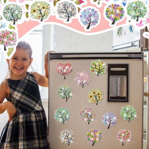 Remuuly 30 Pcs Tree of Life Diamond Painting Magnets Diamond Art Magnets - color: Tree of Life