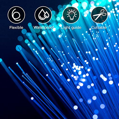 AMKI Plastic 0.04in/1mm Diameter 328ft(100Meter) PMMA Fiber Optic Roll End Glow Cable for All Kind Led Star Ceiling Light Kit - color: 328ft, size: 0.04in