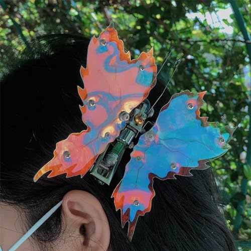 Adult 3D Metal Puzzle, Punk Butterfly Metal Model Set, 3D Puzzle Mechanical Insect Building Blocks, Fun DIY Assembly, high-end Men's Gifts - color: Colorful Butterfly