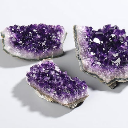 Genuine Real Amethyst Clusters Rough Purple Rock Raw Natural Cave Raw Crystal Cluster Energy Reiki Healing Stones Tower Bulk (Uruguay Amethyst Cluster 200g) - color: Purple Uruguay Amethyst Cluster 200g