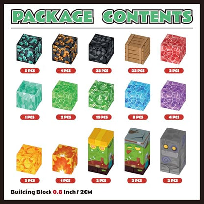 100PCS Magnetic Building Blocks, Sensory Stacking Toys for Kids Ages 3+ - color: Green Monster