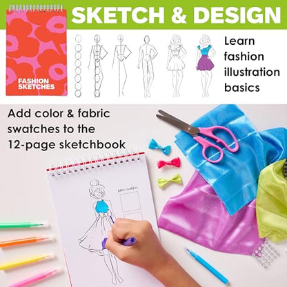 Creativity for Kids Designed by You Fashion Studio: DIY Fashion Designer Craft Kit for Girls, Dress Design Toy & Sewing Set for Kids, Gifts and Toys for Girls (Ages 9+) - size: Ages 9+, style: Fashion Studio