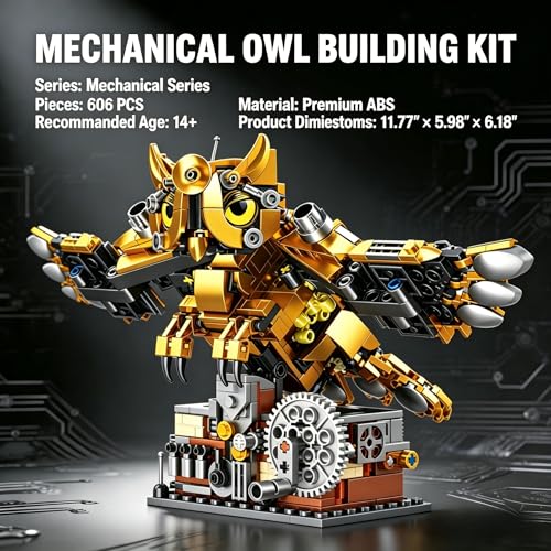Mechanical Owl Building Sets for Adults, STEM Creator Model