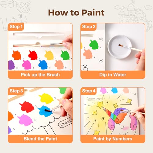 Jar Melo Paint with Water Books for Toddlers, Unicorns - style: Unicorns