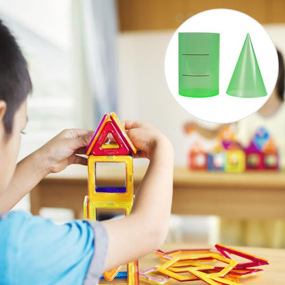 SHINEOFI Cylinder Cone Mathematical Volume Ratio Demonstrator Geometric Model Teaching Tools for Cone and Cylinder Math 3D Shapes Learning Classroom Volume Exploration 5.90 X 3.93 X 3.93 in