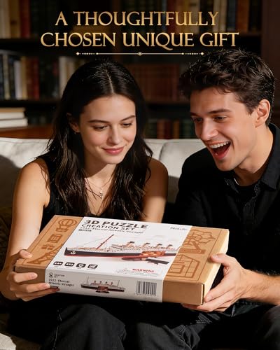 Rolife 3D Wooden Puzzle Titanic Model Ship Kit 19.5" 433Pcs LED