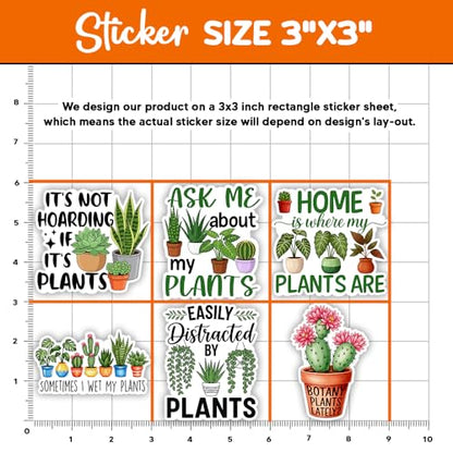 MAIANEY | Funny Plant Lover Sticker Pack 3 Inch – 10PCS Waterproof Vinyl Stickers for Gardeners, Plant Moms, Succulent Lovers – Cute Gardening Aesthetic Decals for Water Bottle Laptop Journal Gift - color: Plant Lover