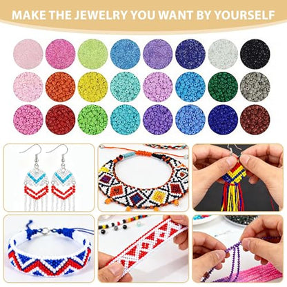 Adjustable Bead Loom Kit for Adults Wood Beading Loom Supplies Practical Jewelry Making Accessories Beading Kits Jewelry Earring Belts Making Tools Gifts for Christmas Beginners DIY Craft Lover