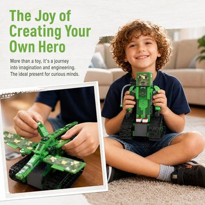 RC Robot Building Kit, 5in1 STEM Coding Robot Toy with APP & Remote Control