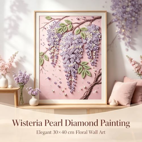 BYGFHLYW Pearl Diamond Painting Kits for Adults,Flower Diamond Art Kits - color: PL70-1