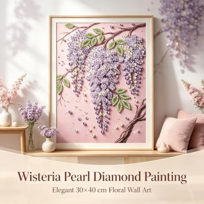 BYGFHLYW Pearl Diamond Painting Kits for Adults,Flower Diamond Art Kits - color: PL70-1