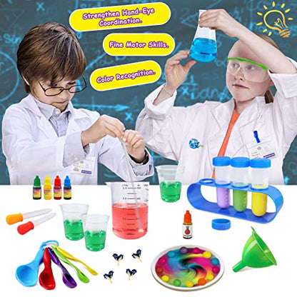 UNGLINGA 30 Experiments Science Kit for Kids with Lab Coat, Chemistry Set - style: science kit with 30 experiments & lab coat