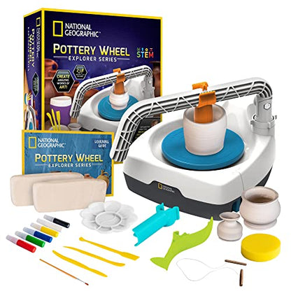 National Geographic Pottery Wheel for Kids Complete Beginner Kit - style: Starter Pottery Wheel