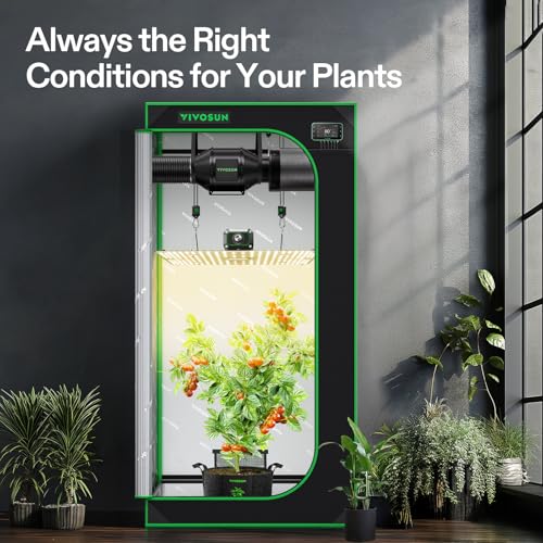 VIVOSUN Smart Grow Tent Kit 2.7x2.7ft 150W LED E42A+ Controller Grow System - size: 32"x32"x63"