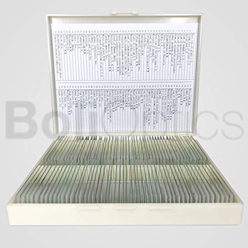 BoliOptics 100 Prepared Microscope Slides General Biology Specimen Set Plant Animal Human Anatomy Cells for Students Hobbyists Beginners Kids Homeschool, SL39901008