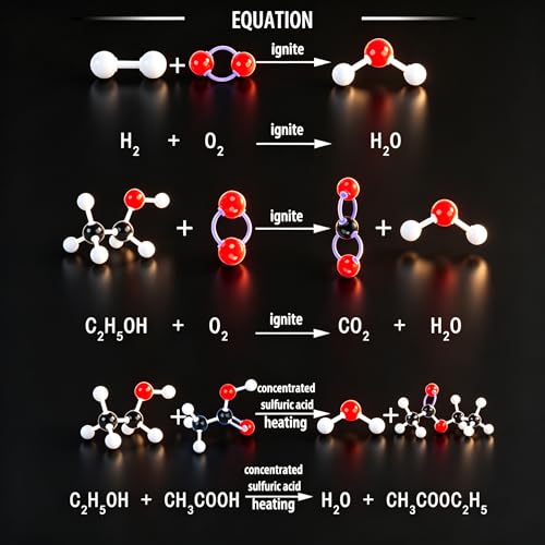 EXBEPE Organic Chemistry Molecular Model Kit 206pc Middle,High School Supplies, Educational Science Set Gift for Student to Learn Structure and Reactions