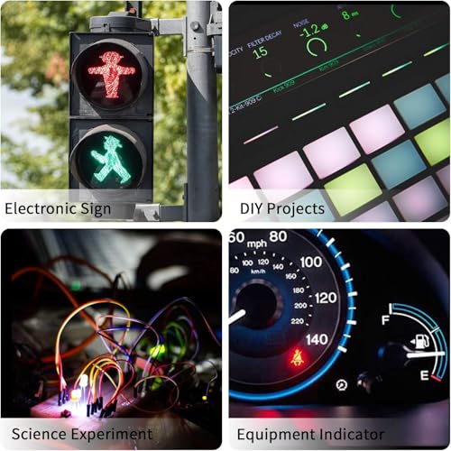 Gebildet 50pcs 3V-4.5V-5V-6V-7.5V-9V-12VDC 5mm Yellow LED Lights Emitting Diodes, 12VDC Prewired 7.9 Inch V LED Light Diffused Colored Lens Small LED - color: Yellow-5mm-12V