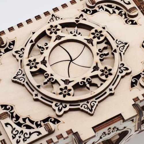 3D Wooden Puzzles for Adults,Wooden Toy for Kids and Adults,Model Building Kit,Educational Brain Teaser,Best Educational Christmas Birthday Day Gift for Friends (Wooden Antique Box) - color: Wooden Antique Box