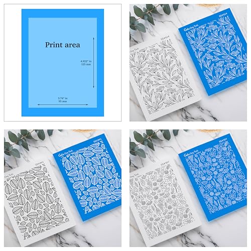Leaf Silk Screen Stencils for Polymer Clay, 3 PCS Umbel Leaf Pattern Silkscreen for Polymer Clay Earring Making, Reusable Silk Screen Stencils for Polymer Clay SSCMB-57 - color: Umbel