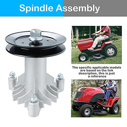 42 Inch Mower Parts 130794 Spindles Deck Rebuild Kit Fits for LT1000 LT2000 YTH1842 DYT4000 AYP Craftsman Poulan Husqvarna with 2 Pulleys 173436, 95" Deck Belt 144959 - size: 2 Spindle+2 pulley+1 belt