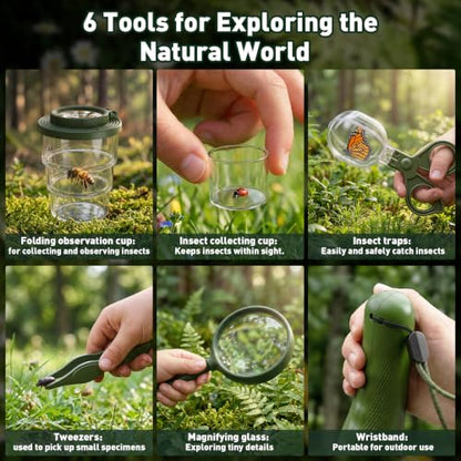 SEEKID Bug Catcher for Kids with 2.4" Screen (Dark Green) - color: Forest Green