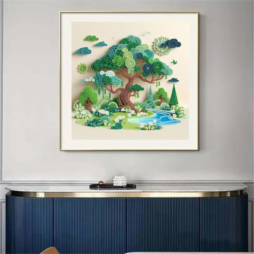5D Diamond Art Kits for Adults,Tree Diamond Painting Kits 12 x 12 inch - color: SH6015