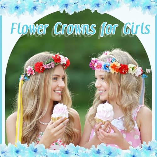 Syhood 20 Sets DIY Flower Crown Making Kit for Girls, Mini Plum Blossom - color: Mini Plum Blossom
