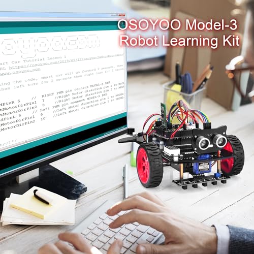 OSOYOO Smart Robot Car Kit for Arduino Adult Teen Robotic Assembly Starter - style: Model3 Robot car With battery