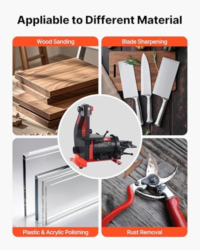 VEVOR 5" Disc Sander & 1" x 30" Belt Sander, 250W Benchtop Belt Disc Sanders Combo with 0-45° Adjustable Worktable & Dust Collection Ports for Woodworking, Furniture Refinishing, DIY Crafting - size: 5" Disc & 1" x 30" Belt Sander Combo