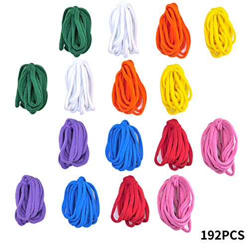 KRISMYA Kids Loom Loops Refills,192 Pcs Loom Potholder Loops