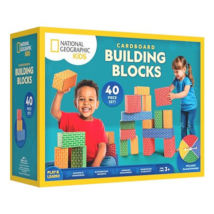 National Geographic Kids Jumbo Cardboard Building Blocks 40-Piece Set - style: 40 Piece - Original