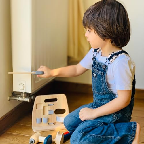 PlanToys® Wooden Handy Carpenter Set Montessori Practical Life Kids Play - color: Carpenter