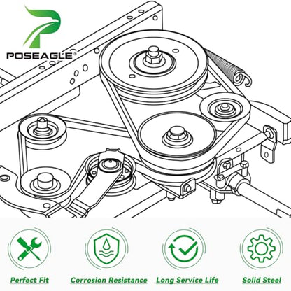 197473 Pulley Craftsman for Husqvarna YTH22V46 YTH18542 Tractors - size: 1x195945