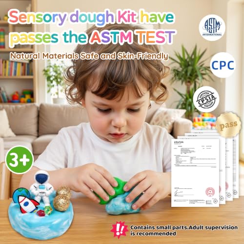 8-Pack Sensory Dough Jars, Reusable Play Kit for Kids, Non-Toxic