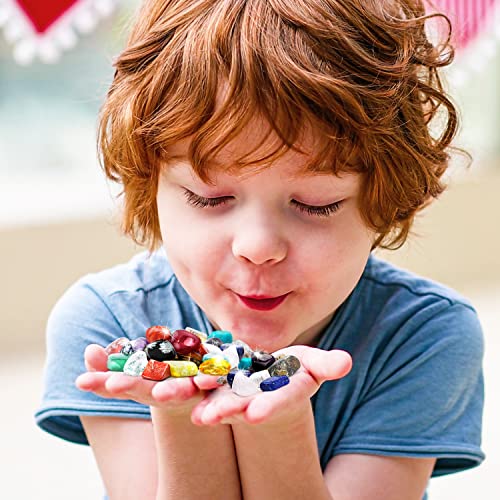 Gamerside Rock Collection 25 Mineral Rocks Gemstones for Kids 6-12 - color: 25 Rocks