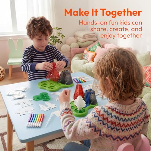 JOVA Klever Kits Crystal Land Growing Lab- Craft Kits for Kids Aged 8+ Science Gifts with 6 Unique Natural Elements and Light-Up Base, STEM Activities Birthday Gift