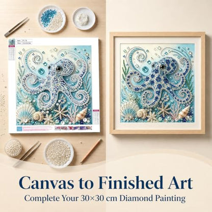 Pearl Diamond Painting Kits for Adults,Octopus Ocean Pearl Diamond Art - color: PL79-1