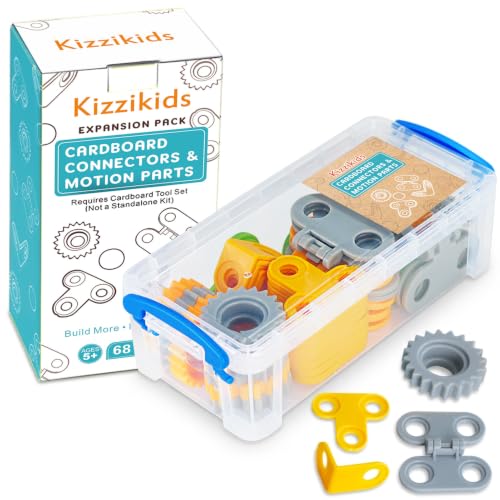 Kizzikids Cardboard Construction Tools, Connectors & Motion Parts Kit