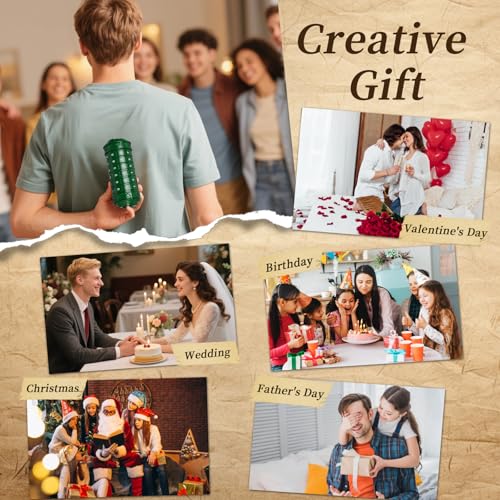 CoEjokno Da Vinci Code Numeric Cryptex Money Puzzle Box for Cash Gift, Jewelry Box with Hidden Compartment, Unique Puzzle Gift for Adults Brain Teaser Valentine’s Day Wedding & Anniversary Present - color: Green