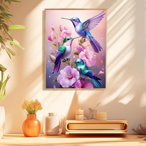 Hummingbird Diamond Art Kits for Adults, Diamond Painting Kits 12x16 Inch - color: Style 43