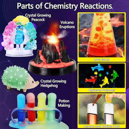 UNGLINGA 300+ Experiments Science Kit for Kids Chemistry Set S.T.E.M Toys - style: science kit with 300+ experiments
